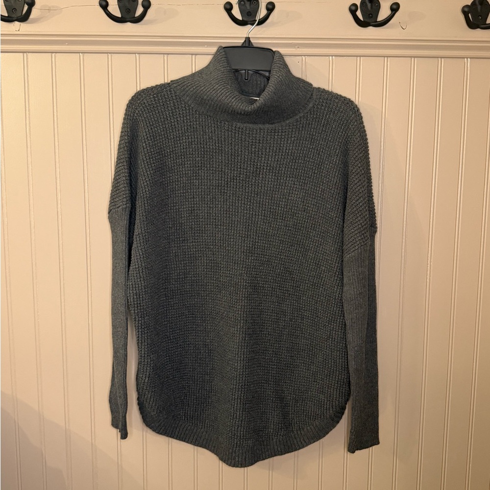 Michael Kors Gray Chunky Knit Turtleneck Sweater Size L